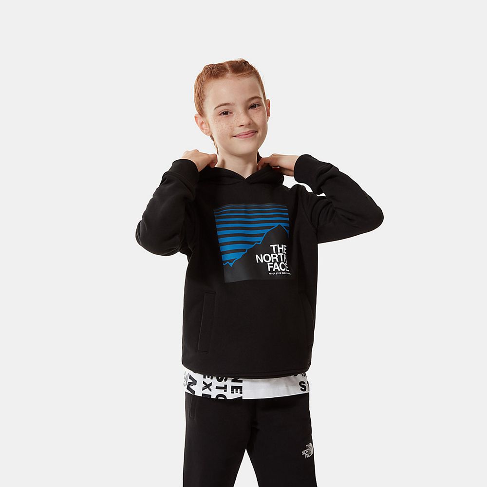 The North Face Hoodie Youth Australia - The North Face New Box Crew Black / Blue (LDB-708963)